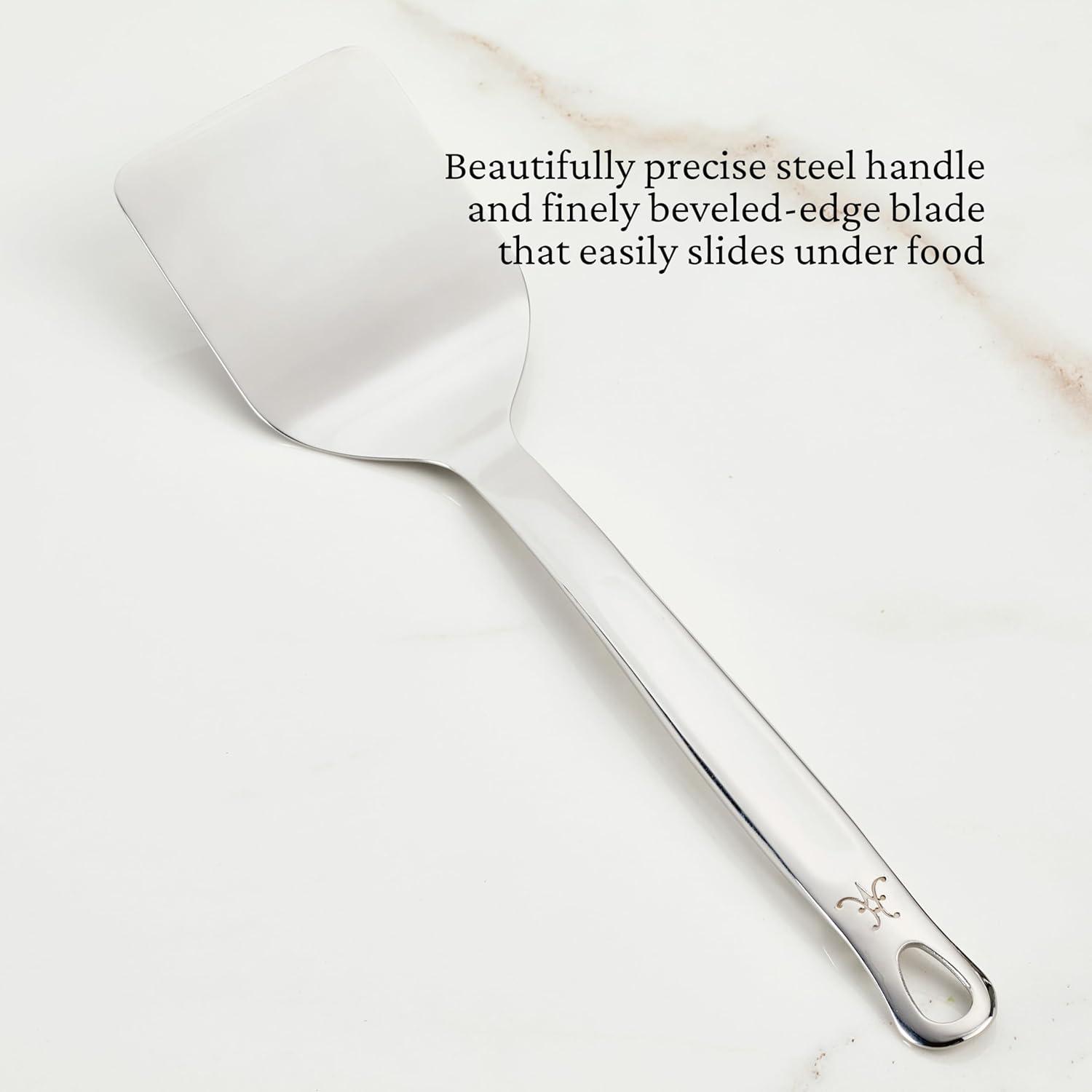 image:imageHestan Provisions Chefs Tools Ladle 13Inch 5 Ounce ArtisanPolished Stainless SteelSolid Turner