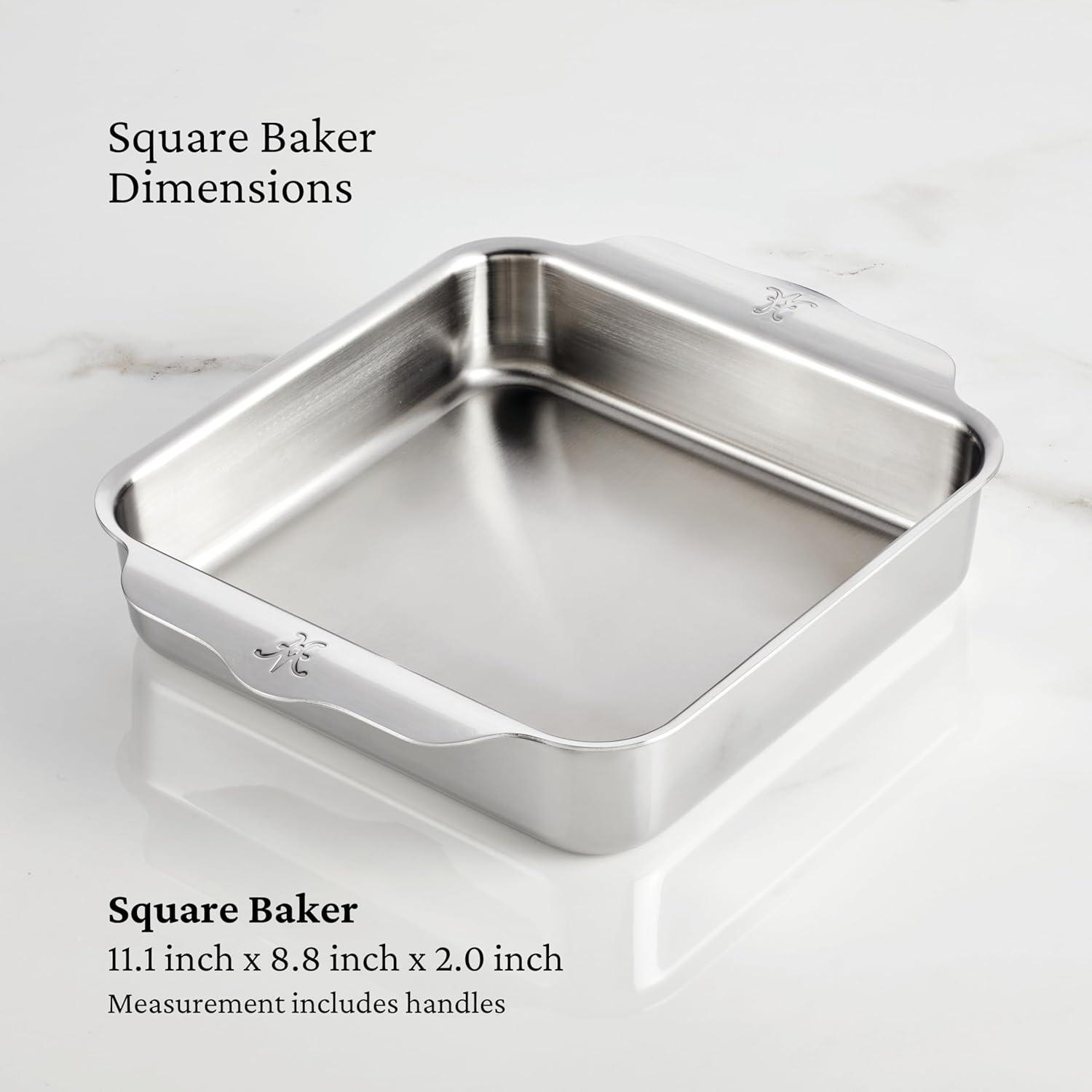 image:imageHestan Provisions OvenBond 9 x 13 Triply Rectangular Stainless Steel Baking PanBaking Pan 8inch Pack of 2
