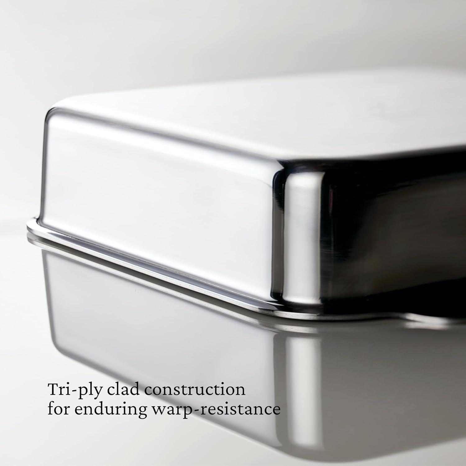 image:imageHestan Provisions OvenBond 9 x 13 Triply Rectangular Stainless Steel Baking PanBaking Pan 8inch Pack of 2