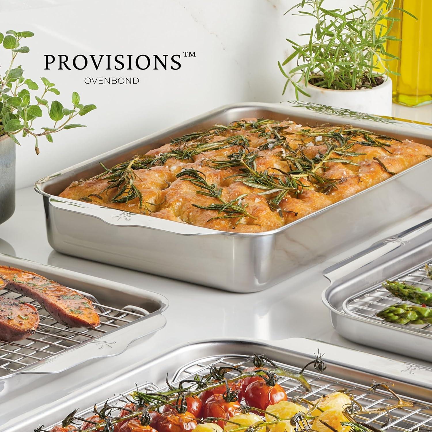 image:imageHestan Provisions OvenBond 9 x 13 Triply Rectangular Stainless Steel Baking PanBaking Pan 9x13inch Pack of 2