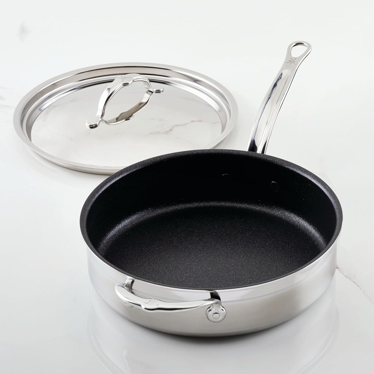 image:imageProBond Forged 35Quart Professional Clad Stainless Steel Saut Pan with Lid35 Qt