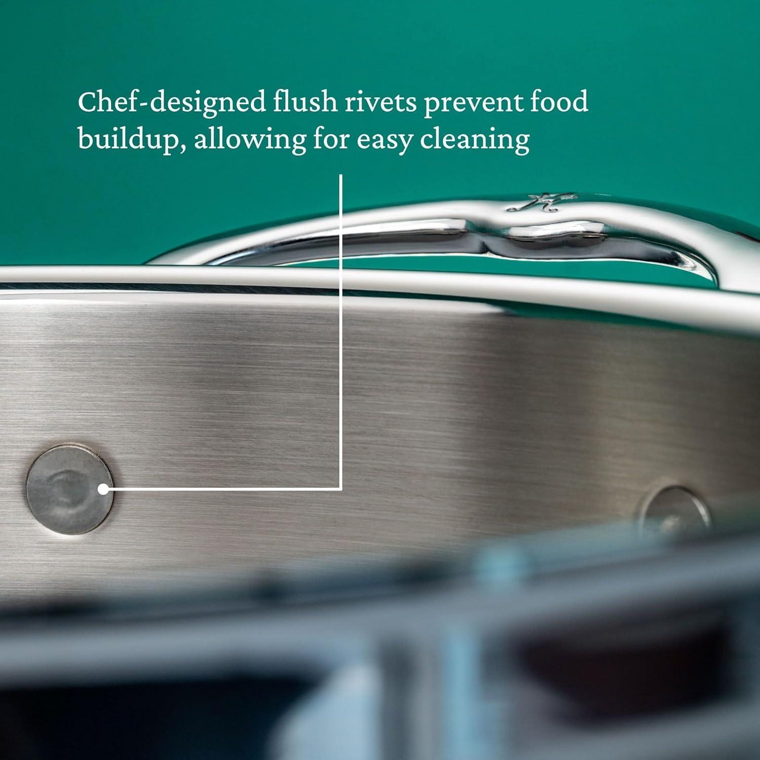 image:imageProBond Forged 35Quart Professional Clad Stainless Steel Saut Pan with Lid35 Qt