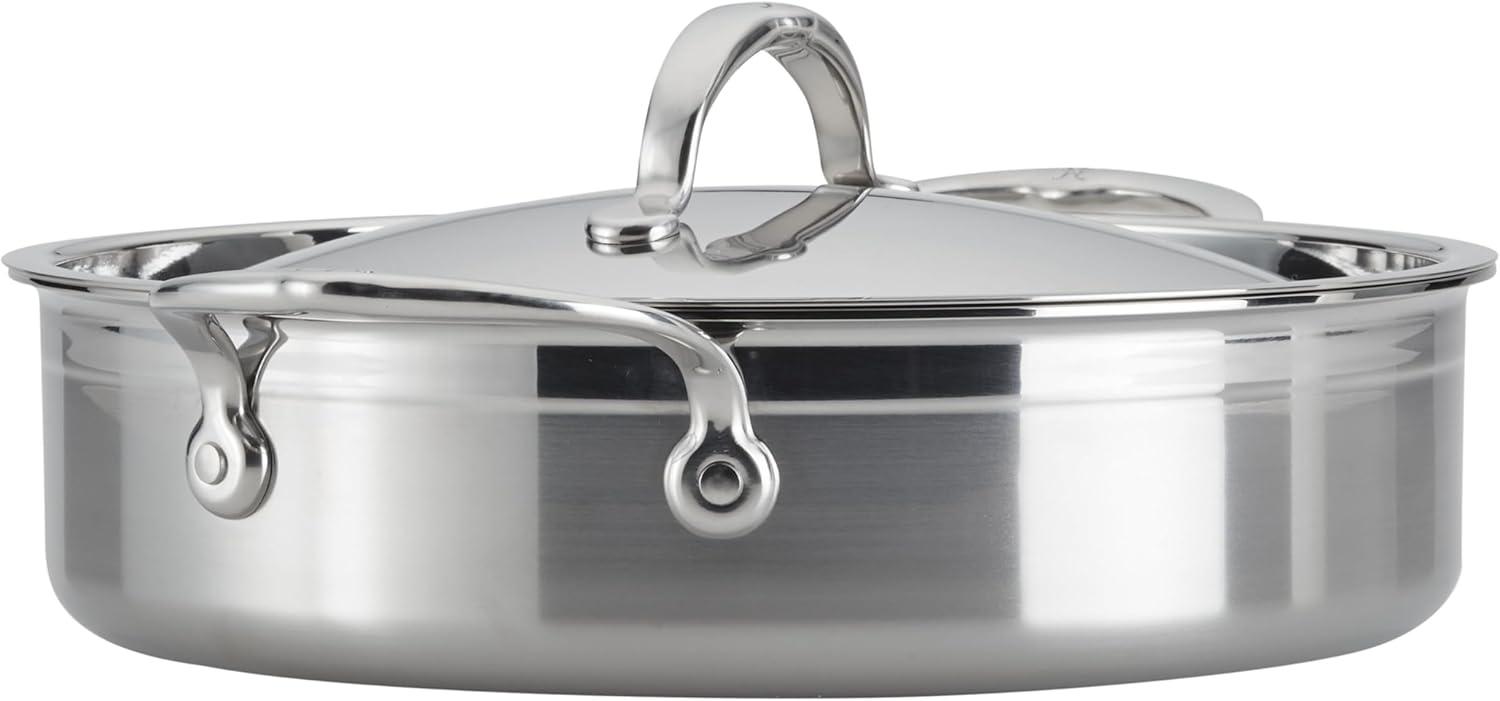 image:imageProBond Forged 35Quart Professional Clad Stainless Steel Saut Pan with Lid35 Qt