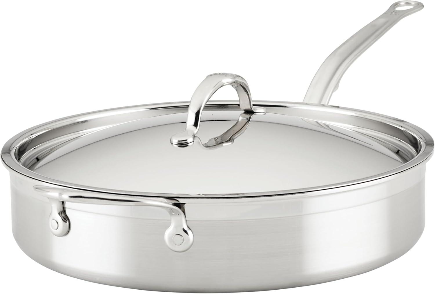 image:imageProBond Forged 35Quart Professional Clad Stainless Steel Saut Pan with Lid5 Qt