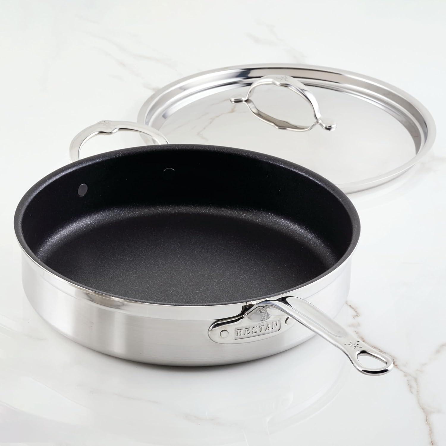image:imageProBond Forged 35Quart Professional Clad Stainless Steel Saut Pan with Lid5 Qt