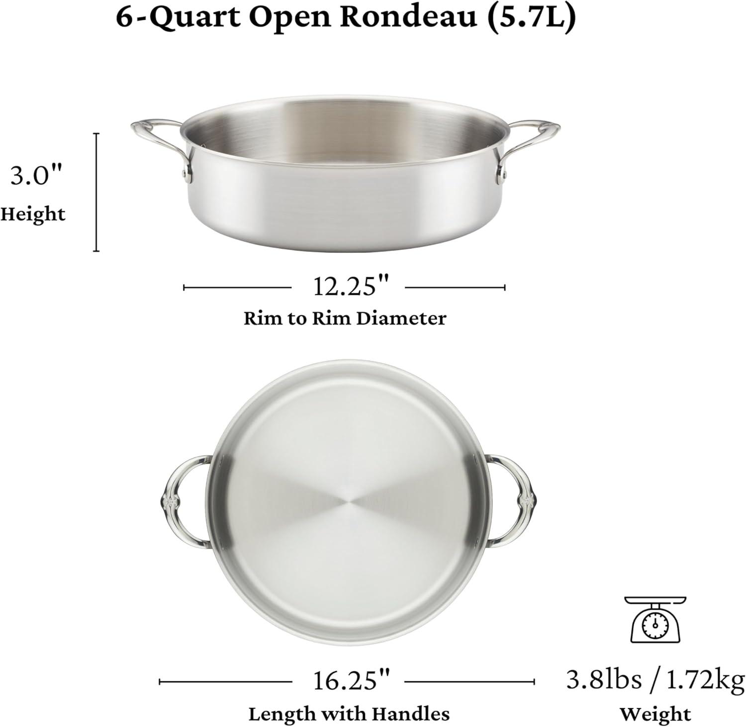image:imageThomas Keller Insignia by Hestan Stainless Steel 6 Quart Rondeau Induction Cooktop Compatible