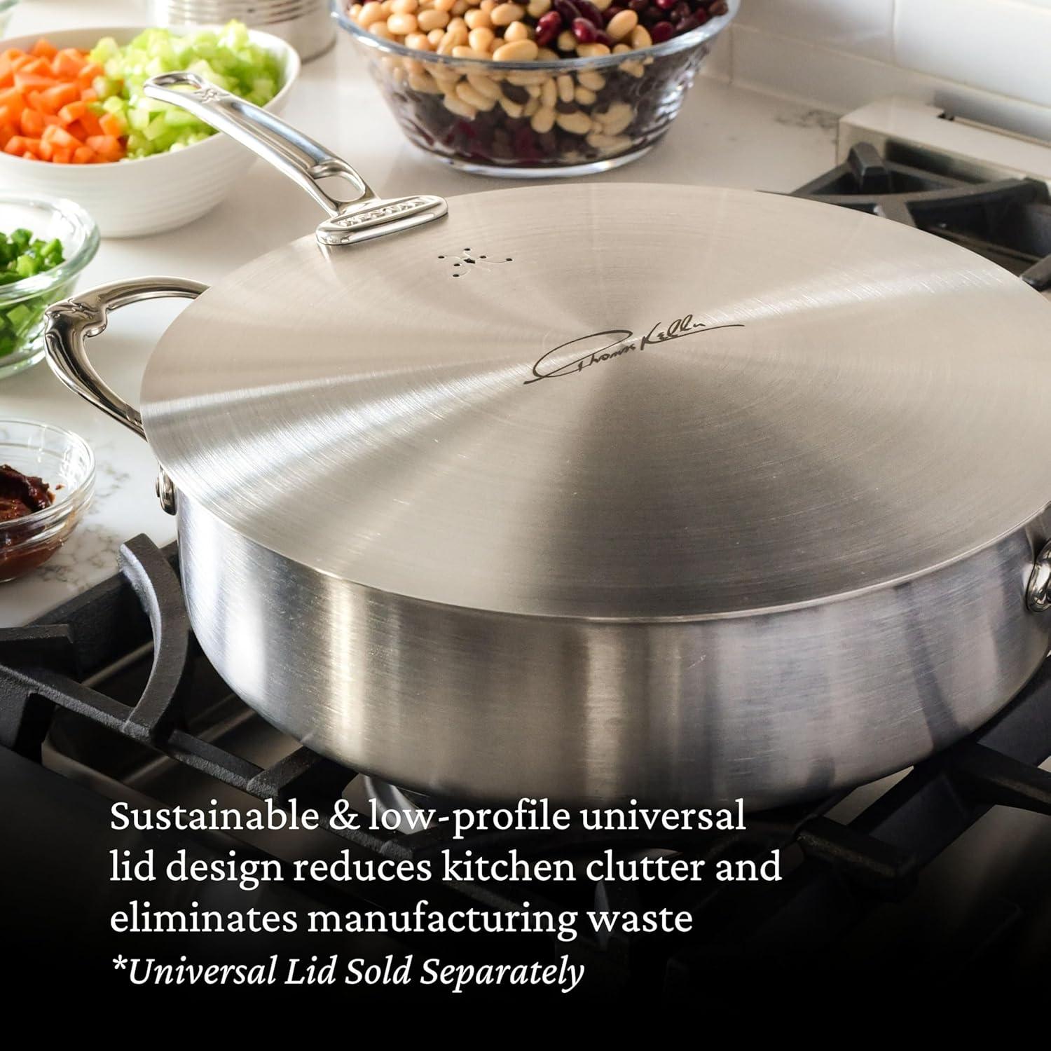 image:imageThomas Keller Insignia by Hestan Stainless Steel 6 Quart Rondeau Induction Cooktop Compatible