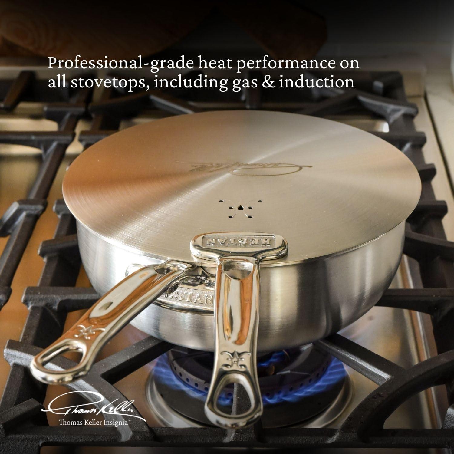 image:imageThomas Keller Insignia by Hestan Stainless Steel Frying Pan Set Induction Cooktop Compatible 11 amp 125Complete Collection 11Piece