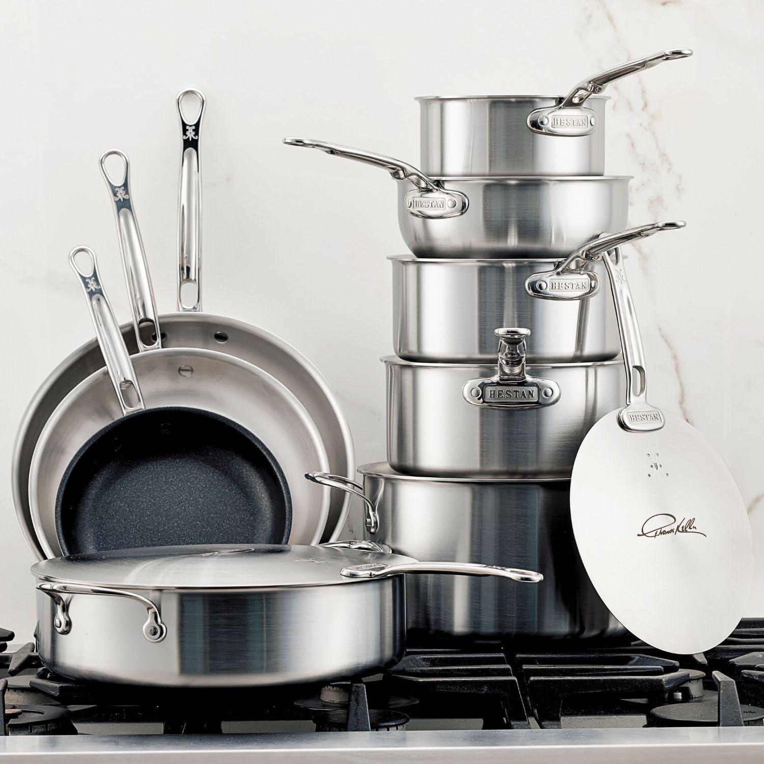 image:imageThomas Keller Insignia by Hestan Stainless Steel Frying Pan Set Induction Cooktop Compatible 11 amp 125Complete Collection 11Piece