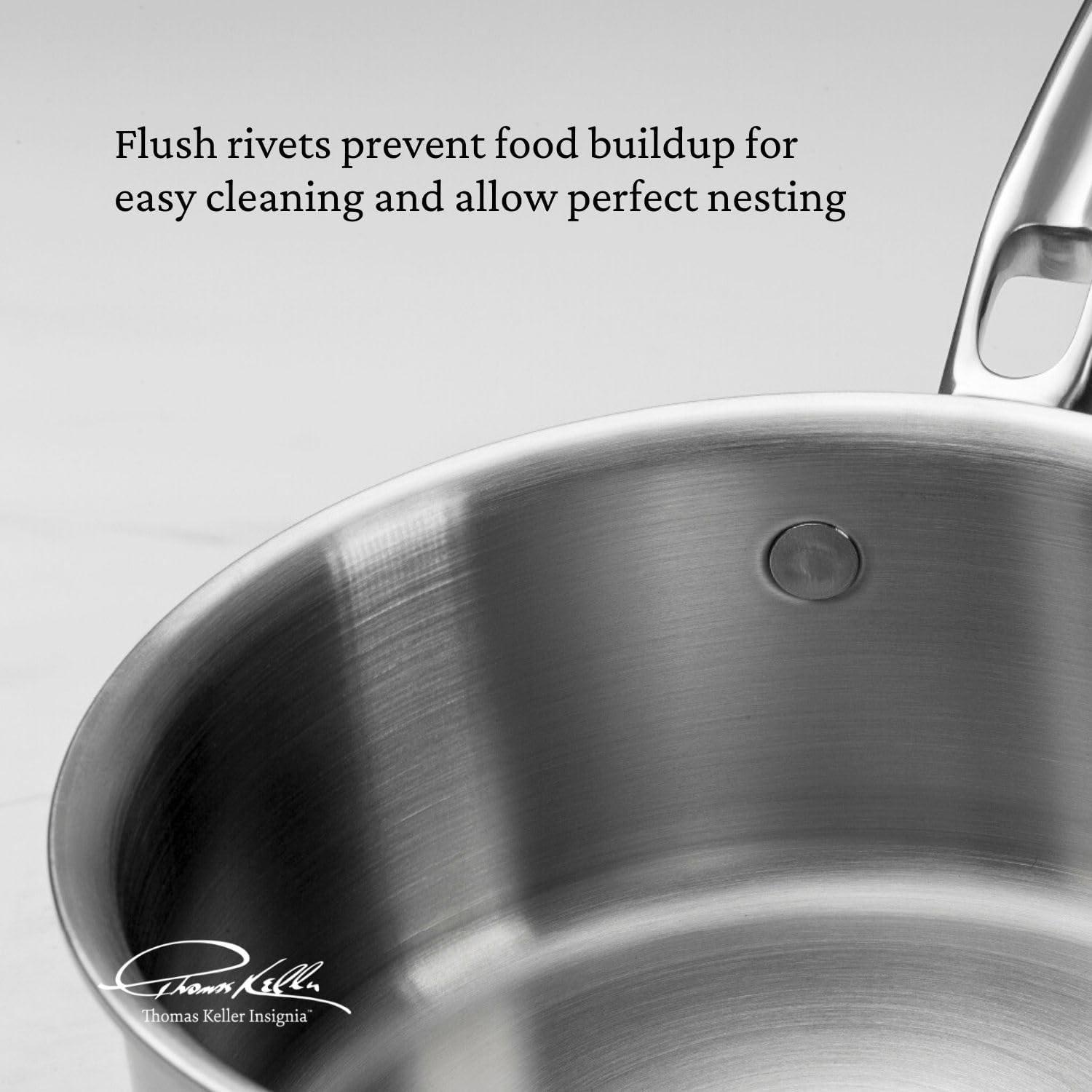 image:imageThomas Keller Insignia by Hestan Stainless Steel Frying Pan Set Induction Cooktop Compatible 11 amp 125Complete Collection 11Piece