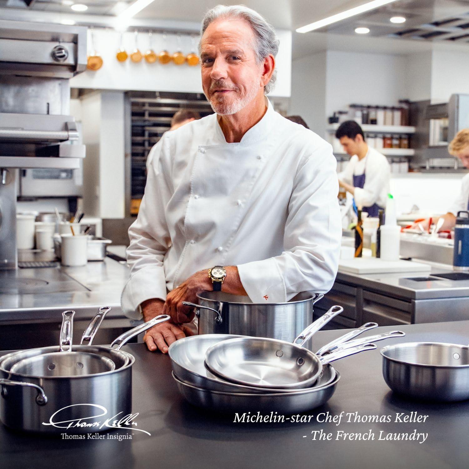 image:imageThomas Keller Insignia by Hestan Stainless Steel Frying Pan Set Induction Cooktop Compatible 11 amp 125Complete Collection 11Piece