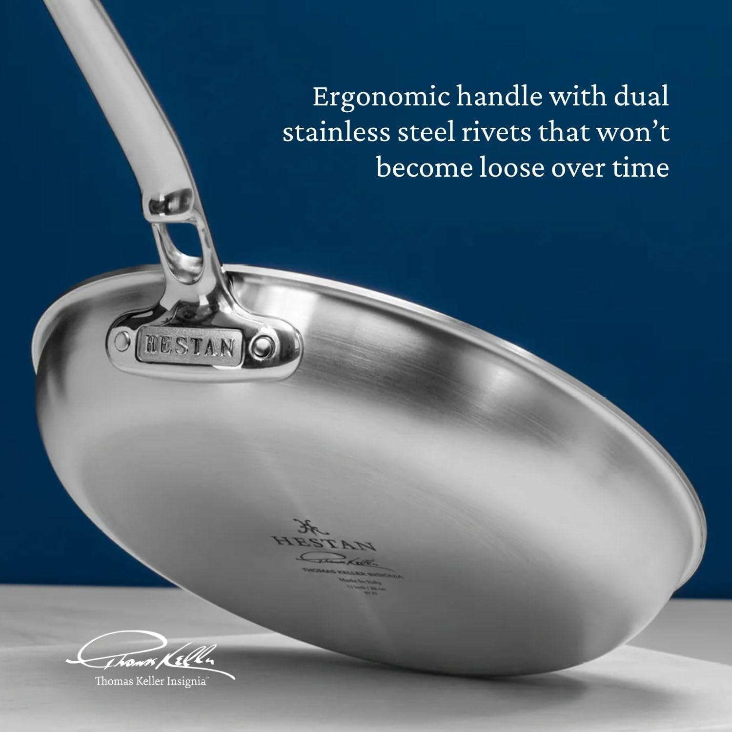 image:imageThomas Keller Insignia by Hestan Stainless Steel Frying Pan Set Induction Cooktop Compatible 11 amp 125Complete Collection 11Piece