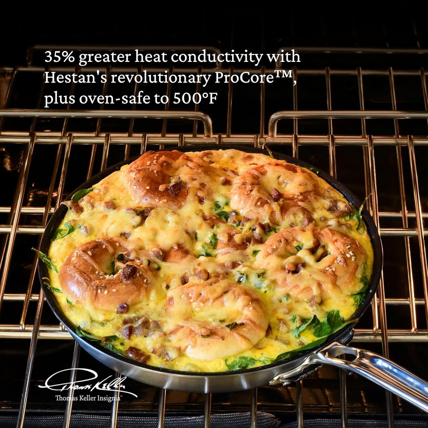 image:imageThomas Keller Insignia by Hestan Stainless Steel Frying Pan Set Induction Cooktop Compatible 11 amp 125Frying Pan 85inch