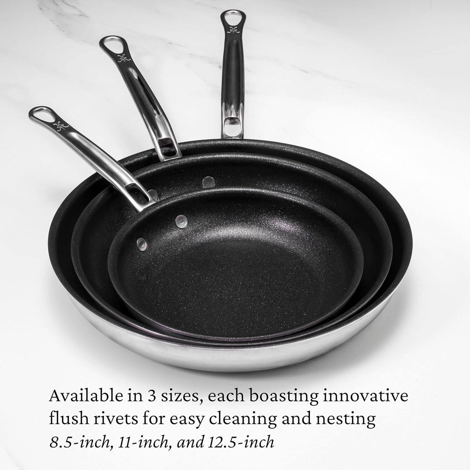 image:imageThomas Keller Insignia by Hestan Stainless Steel Frying Pan Set Induction Cooktop Compatible 11 amp 125Frying Pan 85inch