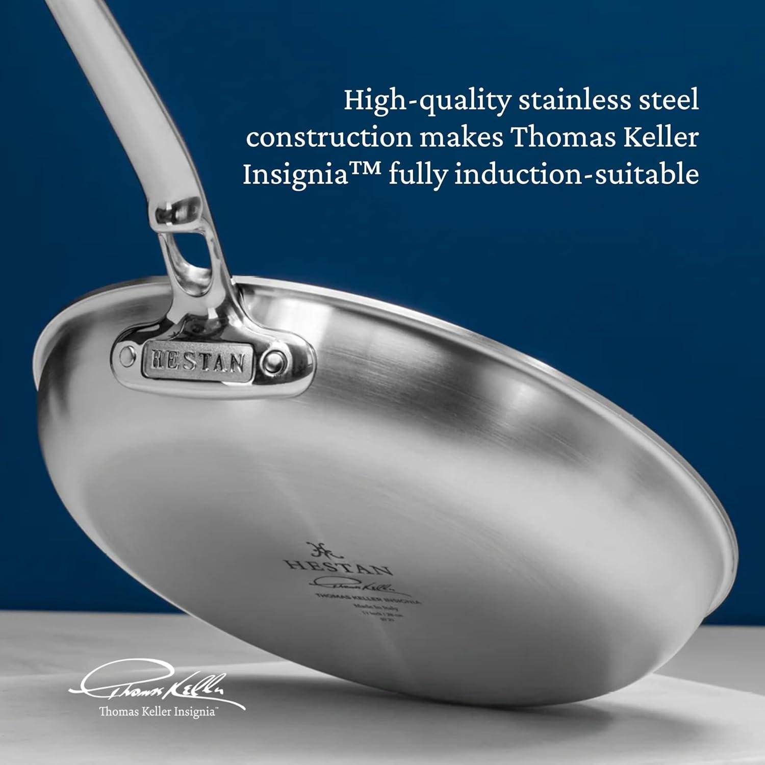 image:imageThomas Keller Insignia by Hestan Stainless Steel Frying Pan Set Induction Cooktop Compatible 11 amp 125Frying Pan 85inch