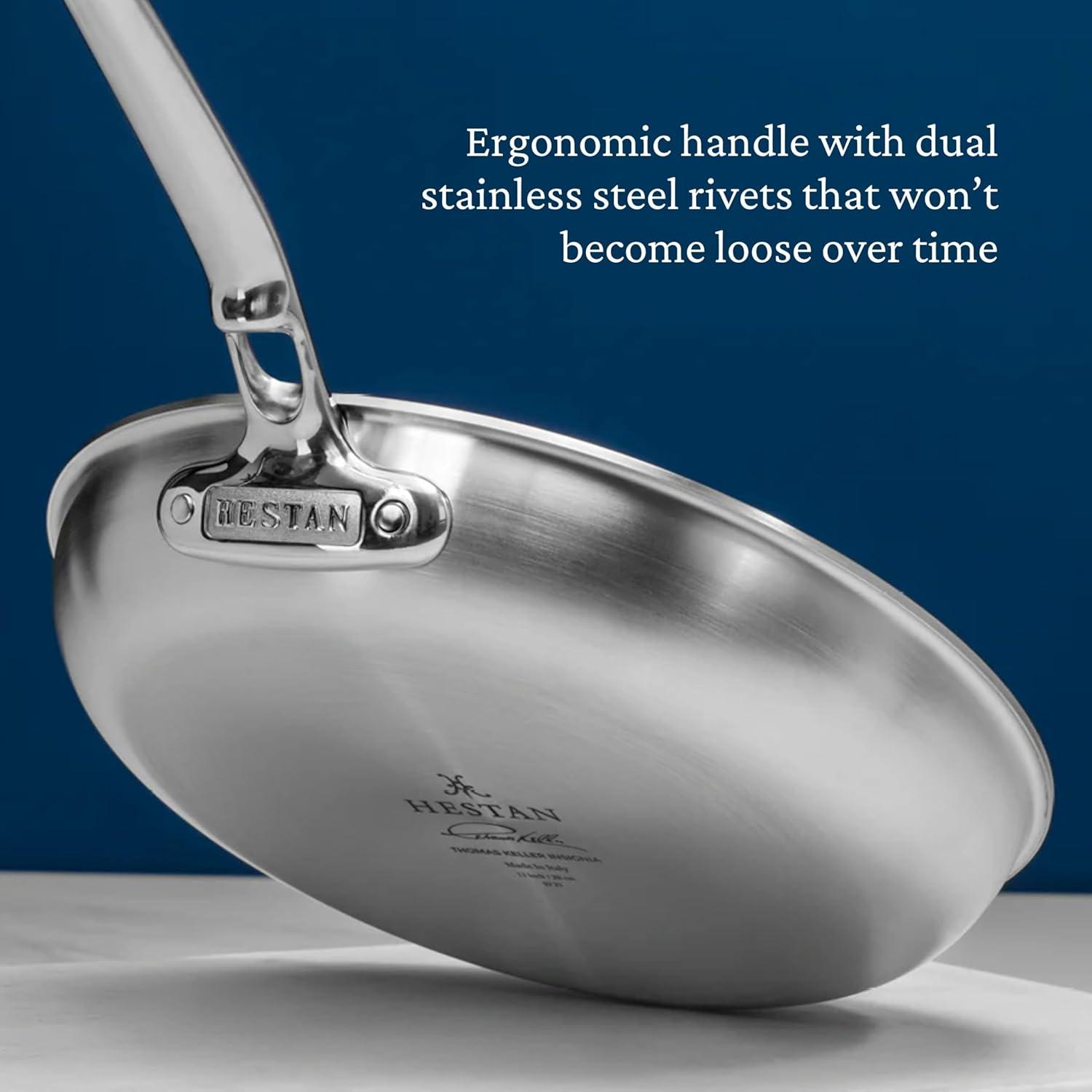 image:imageThomas Keller Insignia by Hestan Stainless Steel Frying Pan Set Induction Cooktop Compatible 11 amp 125Saut Pan 11inch