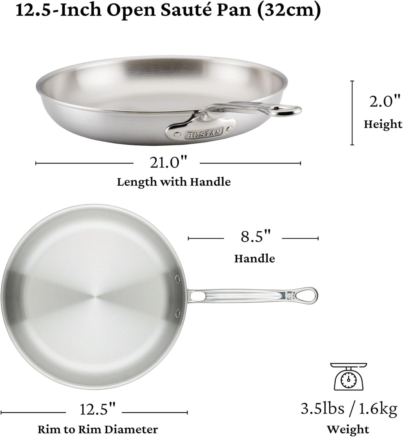 image:imageThomas Keller Insignia by Hestan Stainless Steel Frying Pan Set Induction Cooktop Compatible 11 amp 125Saut Pan 125inch