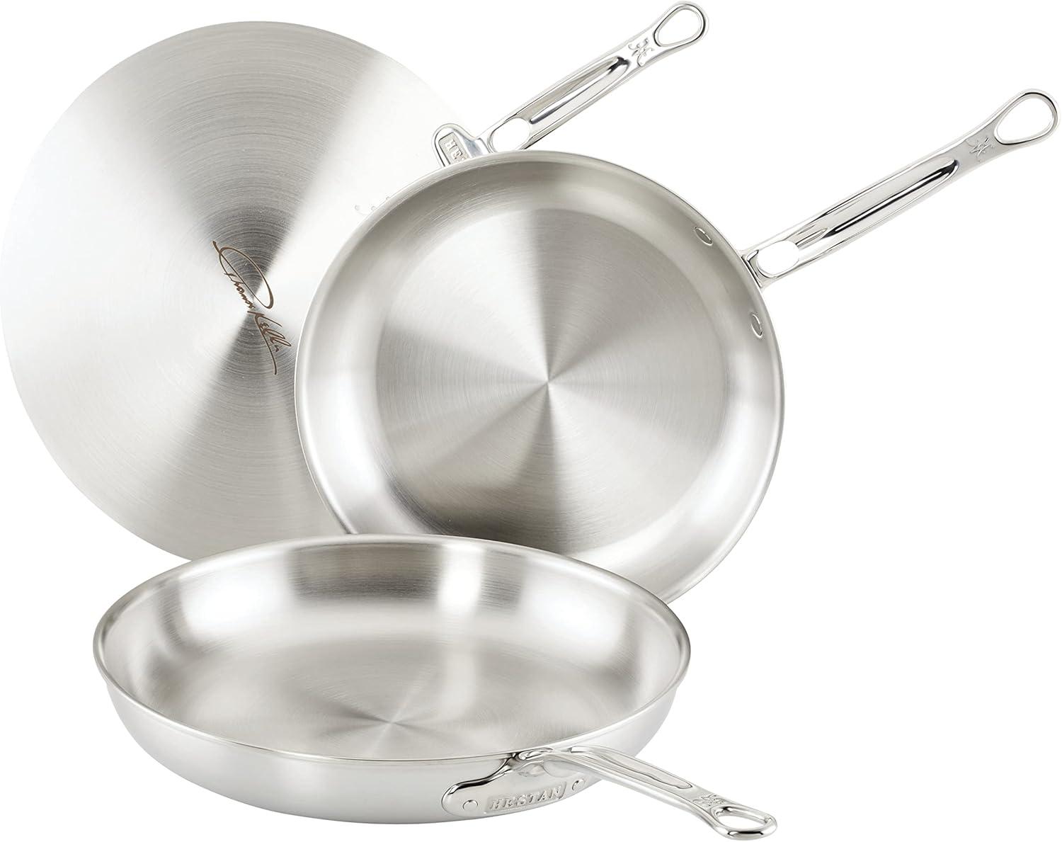 image:imageThomas Keller Insignia by Hestan Stainless Steel Frying Pan Set Induction Cooktop Compatible 11 amp 125Saut Pan Set 11 125inch