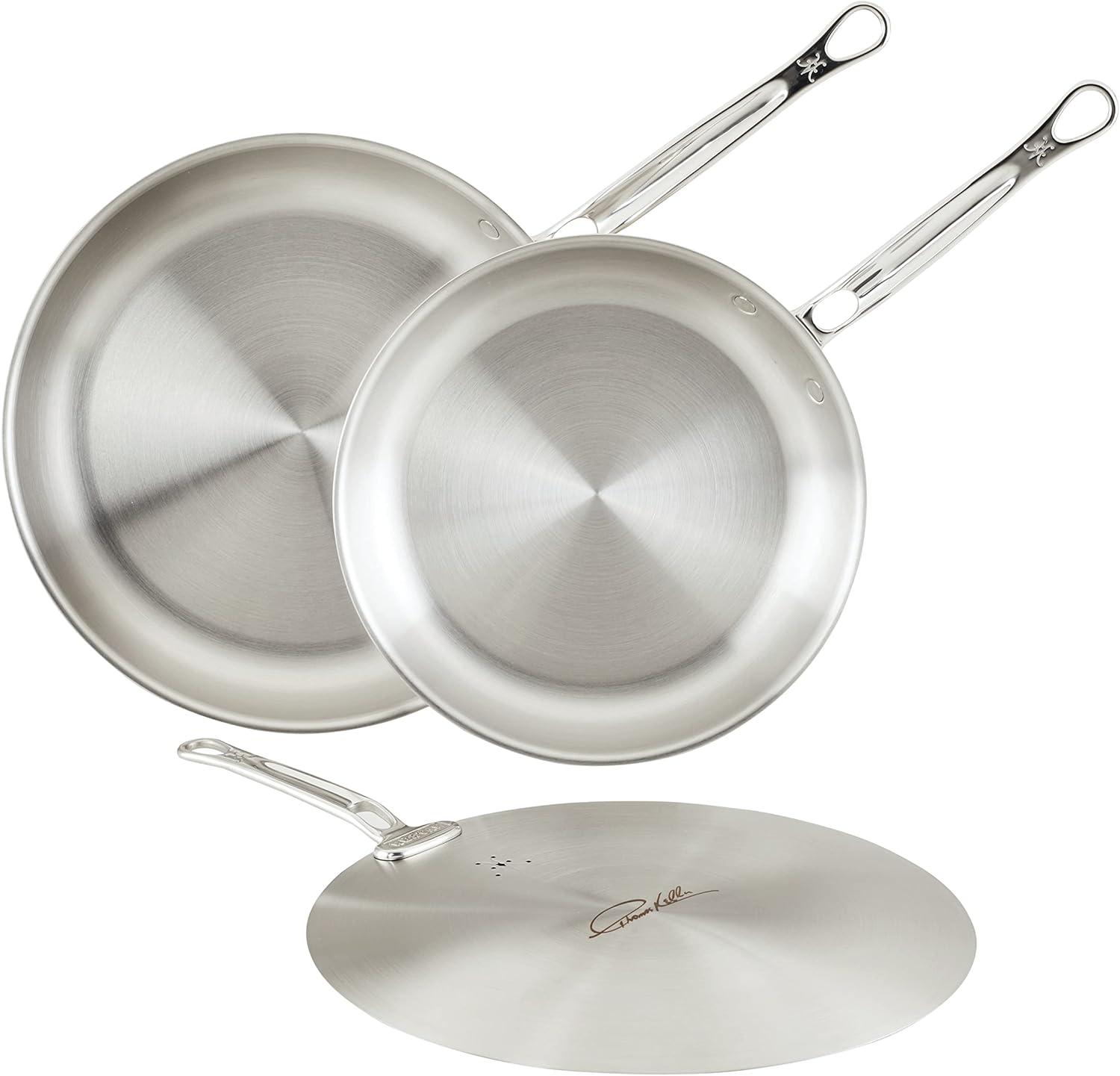 image:imageThomas Keller Insignia by Hestan Stainless Steel Frying Pan Set Induction Cooktop Compatible 11 amp 125Saut Pan Set 11 125inch