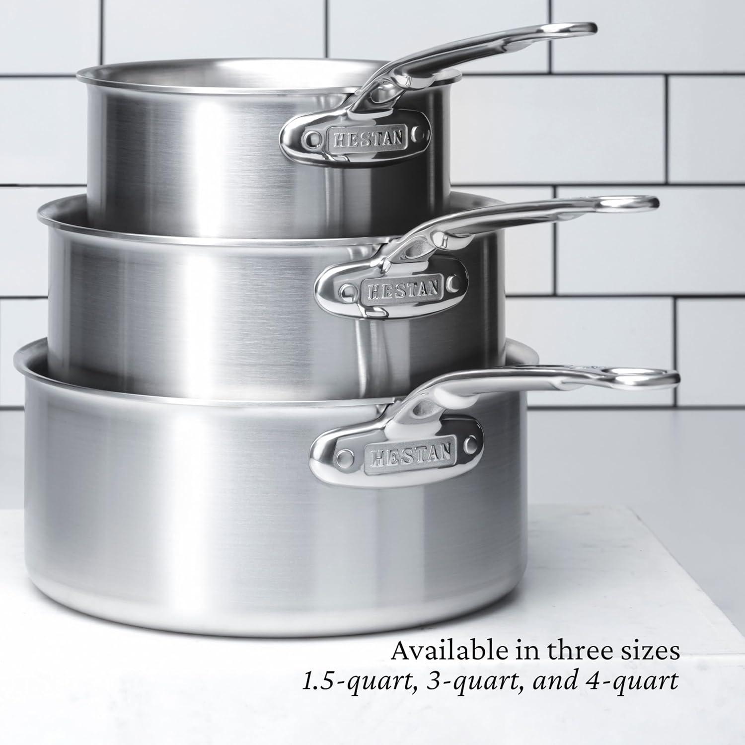 image:imageThomas Keller Insignia by Hestan Stainless Steel Sauce Pot Induction Cooktop Compatible 3 Quart