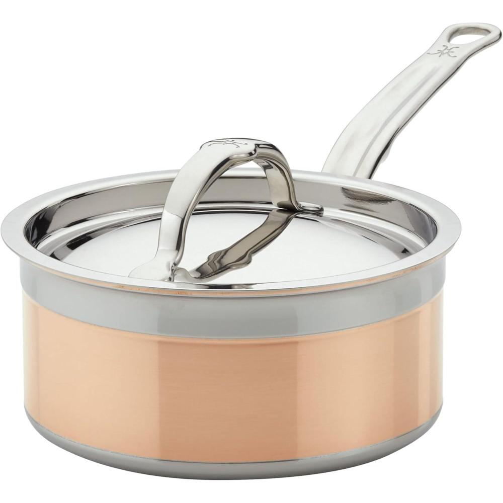 image:imageHestan CopperBond Collection 100 Pure Copper 10Piece Ultimate Cookware Set Induction Cooktop Compatible15 Quarts
