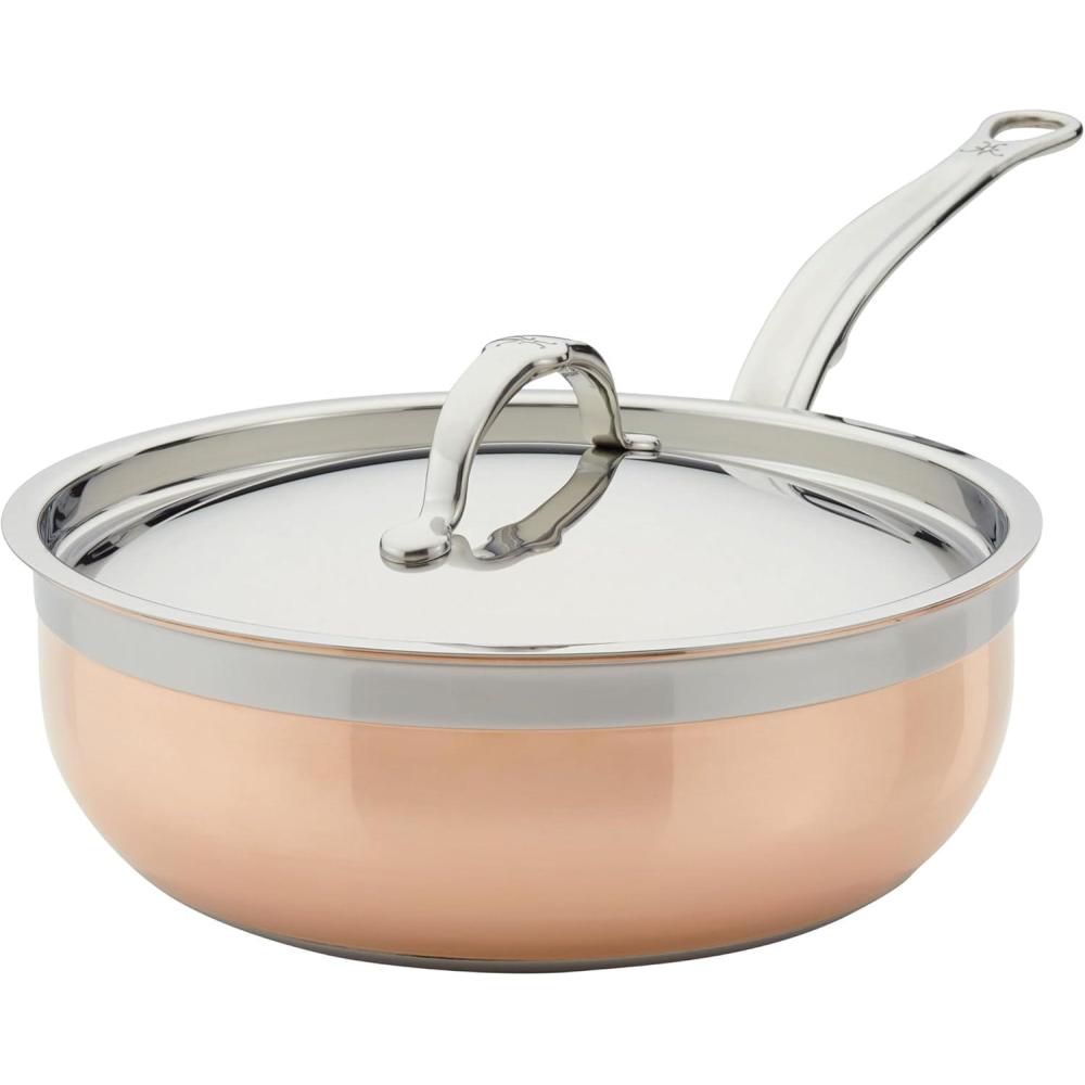 image:imageHestan CopperBond Collection 100 Pure Copper 10Piece Ultimate Cookware Set Induction Cooktop CompatibleAllInOne Pan 35Quart