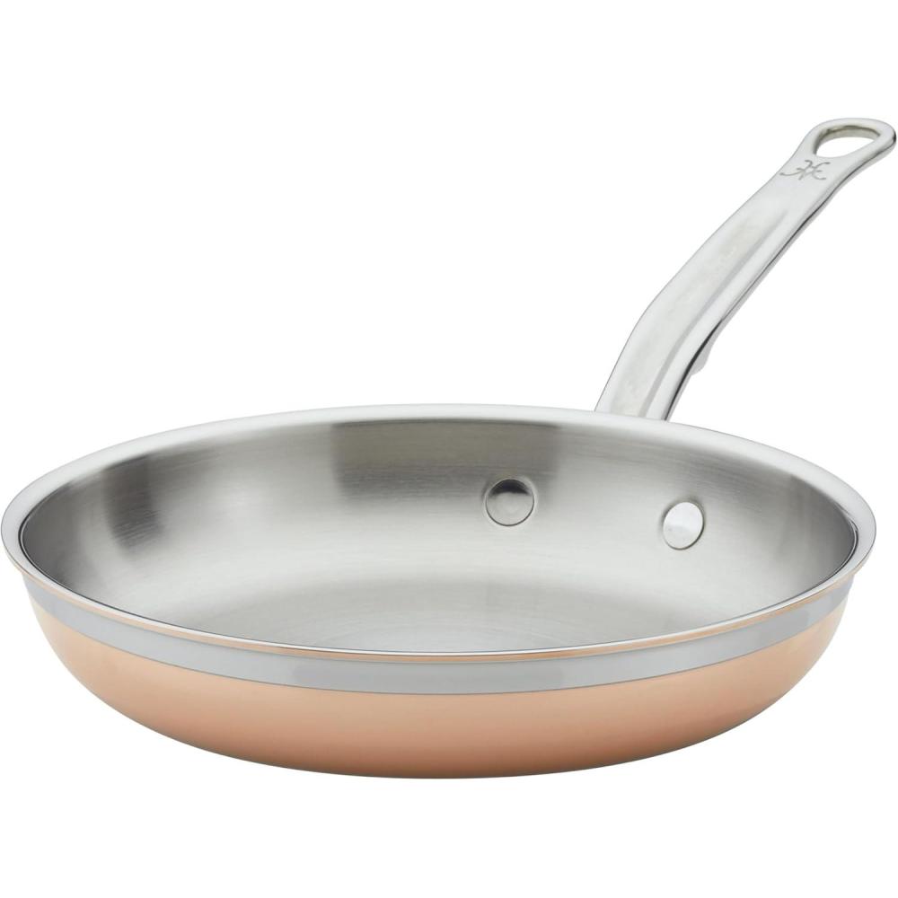 image:imageHestan CopperBond Collection 100 Pure Copper 10Piece Ultimate Cookware Set Induction Cooktop CompatibleFrying Pan 85inch