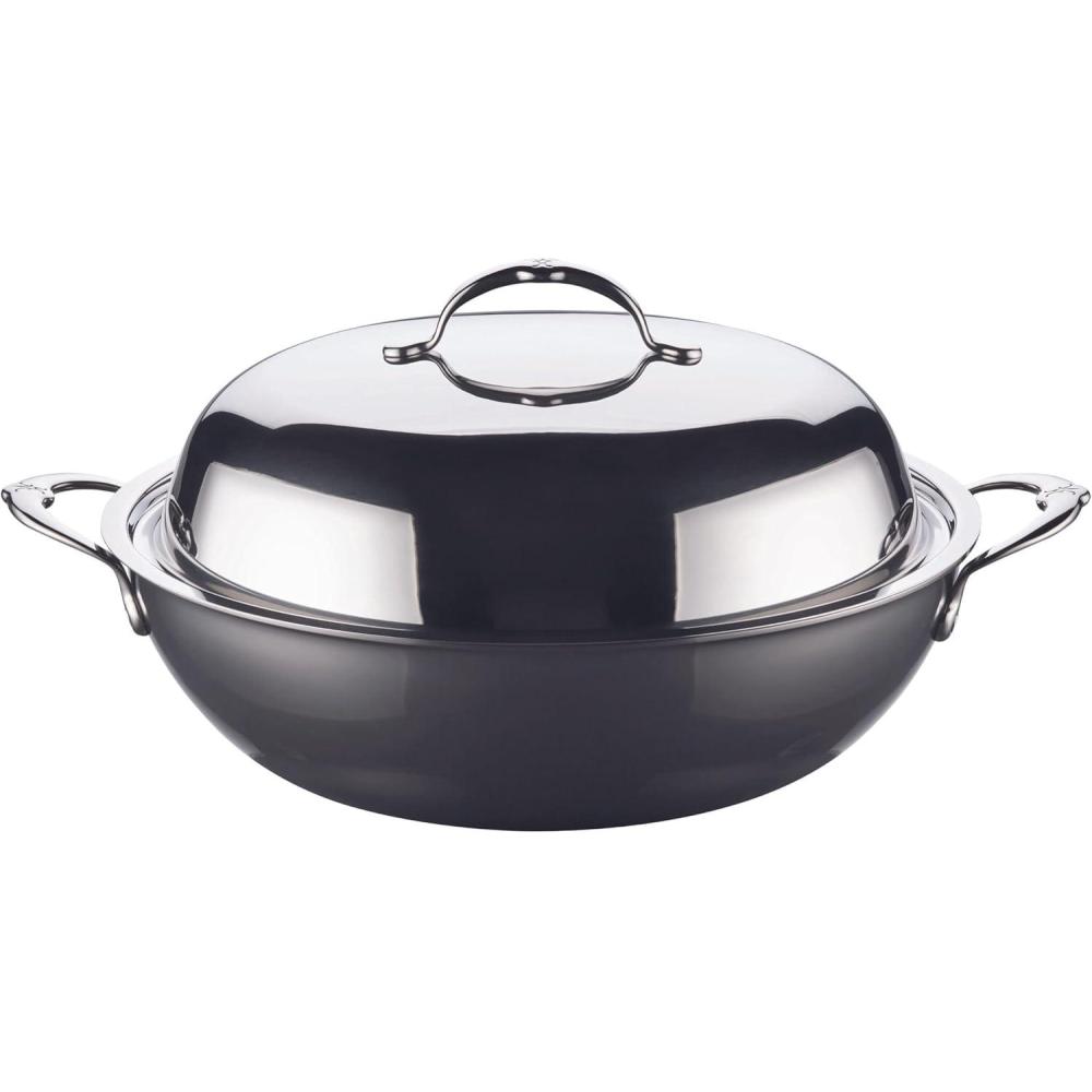 image:imageHestan NanoBond Collection Titanium Stainless Steel 14Inch Wok with Lid Toxin PFAS amp Chemical Free Clean Cookware Induction Cooktop Compatible