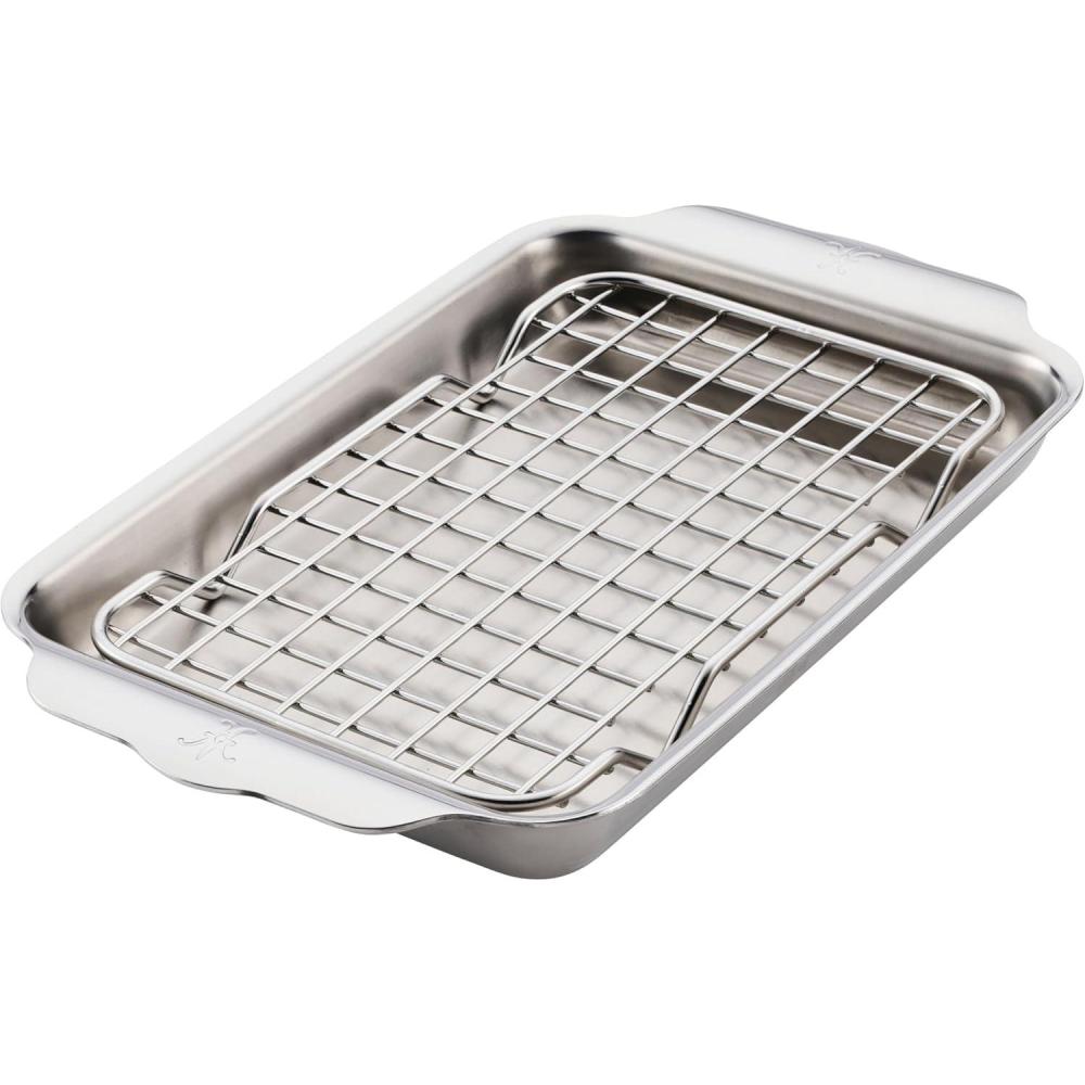 image:imageHestan OvenBond Collection 13 x 18 TriPly Clad Stainless Steel Half Sheet PanMiniEighth 6x9 inch
