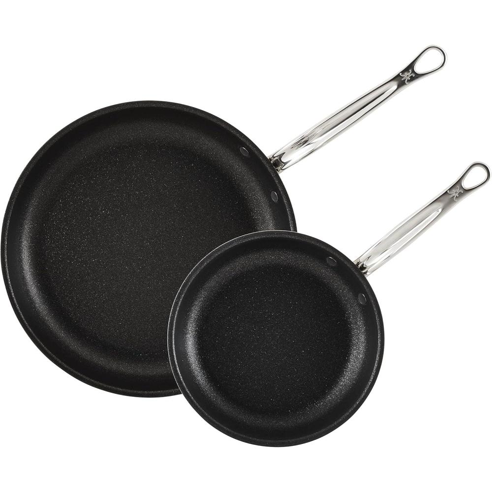 image:imageHestan ProBond Forged TITUM Professional Clad Stainless Steel Nonstick Frying Pan Set 85 amp 11 Induction Compatible Made without PFOAsKitchen Set