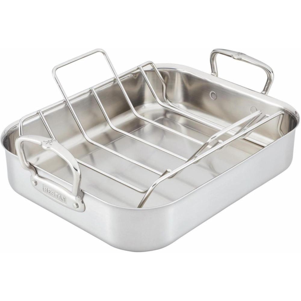image:imageHestan Provisions 165 Classic Clad Roaster with Stainless Steel RackRoaster 165inch