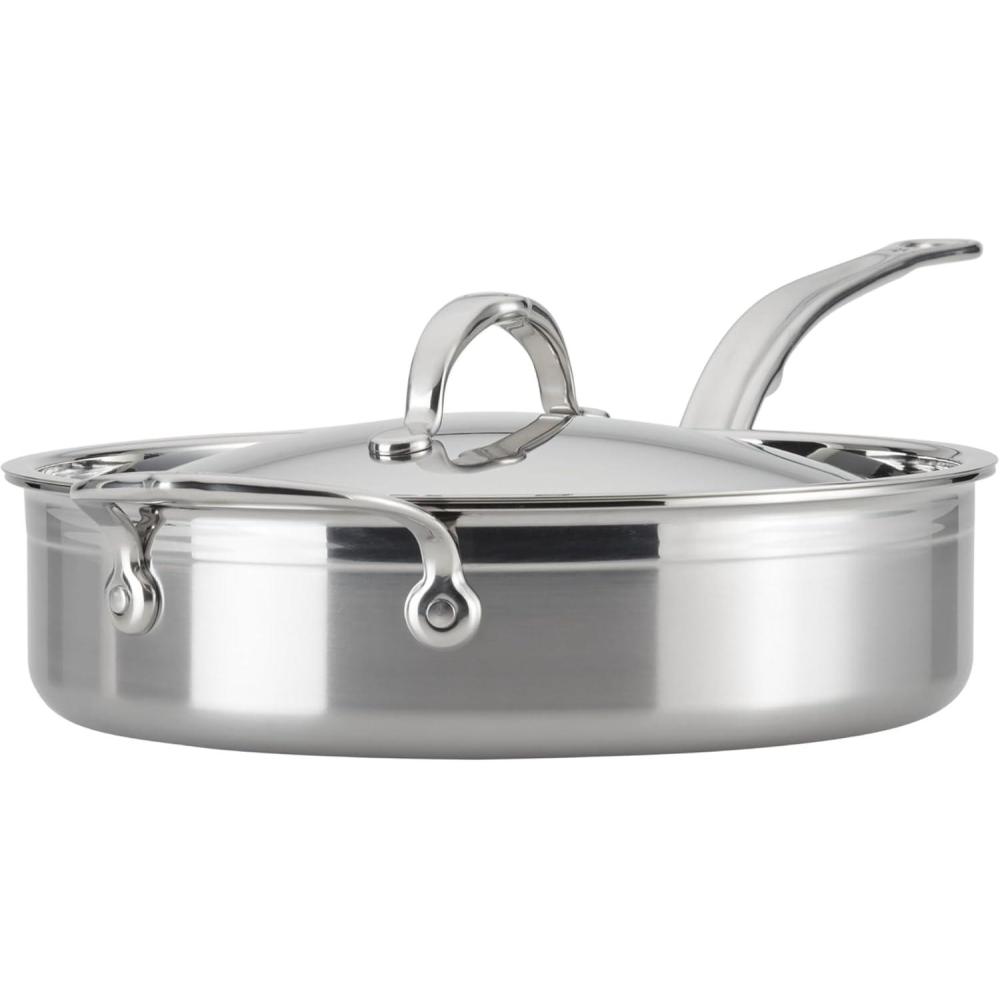 image:imageProBond Forged 35Quart Professional Clad Stainless Steel Saut Pan with Lid35 Qt