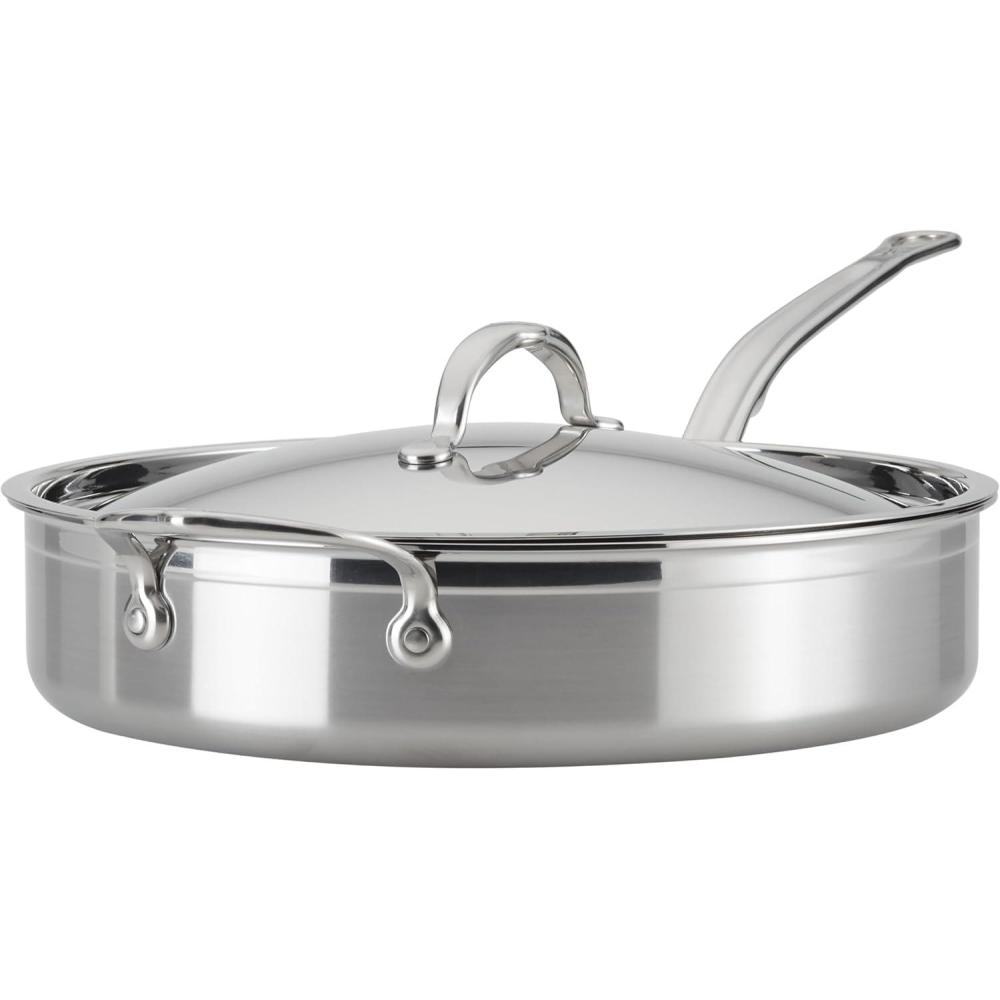 image:imageProBond Forged 35Quart Professional Clad Stainless Steel Saut Pan with Lid5 Qt
