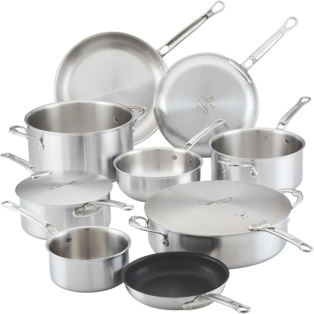 image:imageThomas Keller Insignia by Hestan Stainless Steel Frying Pan Set Induction Cooktop Compatible 11 amp 125Complete Collection 11Piece