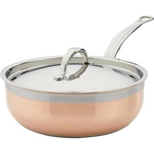 image:imageHestan  CopperBond Collection  100 Pure Copper 10Piece Ultimate Cookware Set Induction Cooktop CompatibleAllInOne Pan 35Quart