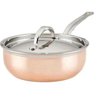image:imageHestan  CopperBond Collection  100 Pure Copper 10Piece Ultimate Cookware Set Induction Cooktop CompatibleSaucier Pan 2Quart
