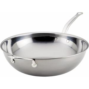 image:imageHestan  NanoBond Collection  Stainless Steel Chefs Pan Induction Cooktop Compatible 14Inch