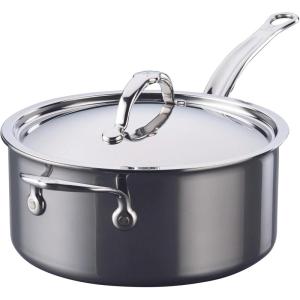 image:imageHestan  NanoBond Collection  Stainless Steel Titanium Sauce Pan Induction Cooktop Compatible 4 Quart
