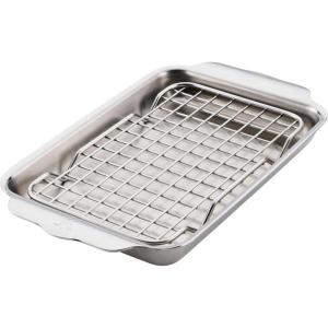 image:imageHestan  OvenBond Collection  13 x 18 TriPly Clad Stainless Steel Half Sheet PanMiniEighth  6x9 inch