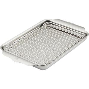 image:imageHestan  OvenBond Collection  13 x 18 TriPly Clad Stainless Steel Half Sheet PanQuarter  9x12 inch