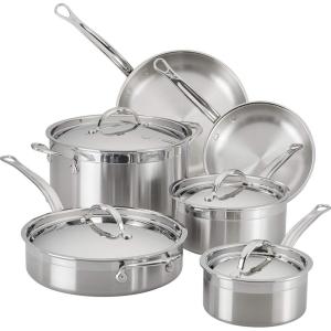 image:imageHestan  ProBond Collection  Professional Clad Stainless Steel 10Piece Ultimate Cookware Set Induction Cooktop Compatible10 Piece