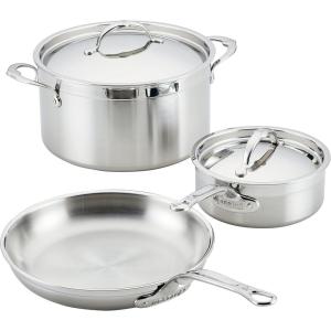 image:imageHestan  ProBond Collection  Professional Clad Stainless Steel 10Piece Ultimate Cookware Set Induction Cooktop Compatible5 Piece