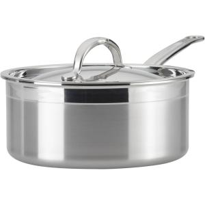 image:imageHestan  ProBond Collection  Professional Clad Stainless Steel Sauce Pan Induction Cooktop Compatible 3 Quart