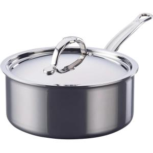 image:imageHestan NanoBond Molecular Titanium Saucepan with Lid 3Quart  PFASFree Stainless Steel 4x Stronger 1050F Oven Safe Induction Compatible Handcrafted Italy