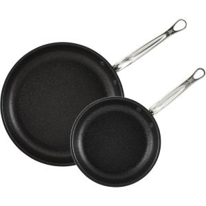image:imageHestan ProBond Forged TITUM  Professional Clad Stainless Steel Nonstick Frying Pan Set 85 amp 11 Induction Compatible Made without PFOAsKitchen Set