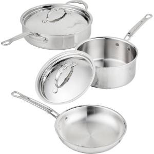 image:imageHestan ProBond Luxe 5Piece Professional Clad Stainless Steel Cookware Set