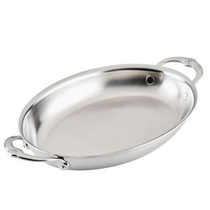 image:imageHestan Provisions Oval Au Gratin Baking Dish 2 Quart Clad Stainless Steel 125 x 9 Inch  Oven Safe 600F Kitchen to Table Serving Designed with Thomas Keller