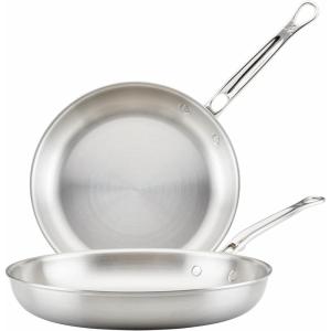 image:imageThomas Keller Insignia by Hestan  Stainless Steel Frying Pan Set Induction Cooktop Compatible 11 amp 1252piece set 11Inch  125Inch