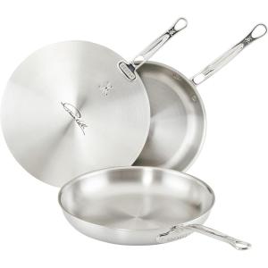 image:imageThomas Keller Insignia by Hestan  Stainless Steel Frying Pan Set Induction Cooktop Compatible 11 amp 125Saut Pan Set 11  125inch