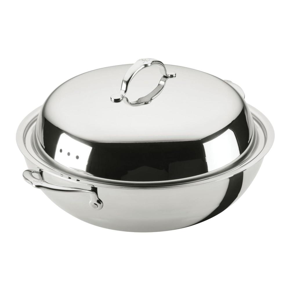image:imageProBond Luxe 75Quart Professional Clad Stainless Steel 14 Wok with Dome Lid